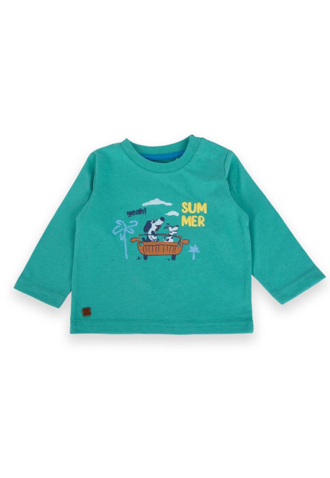 Polera Bebé Niño Verde Pillin-0