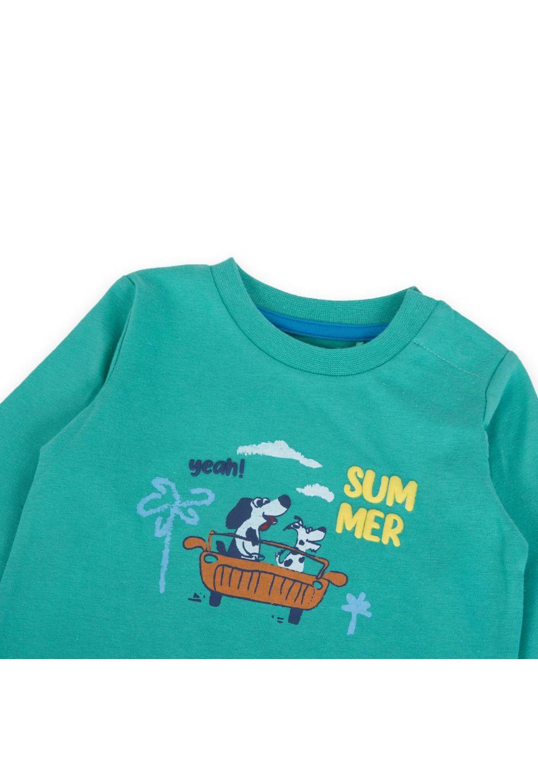 Polera Bebé Niño Verde Pillin-1