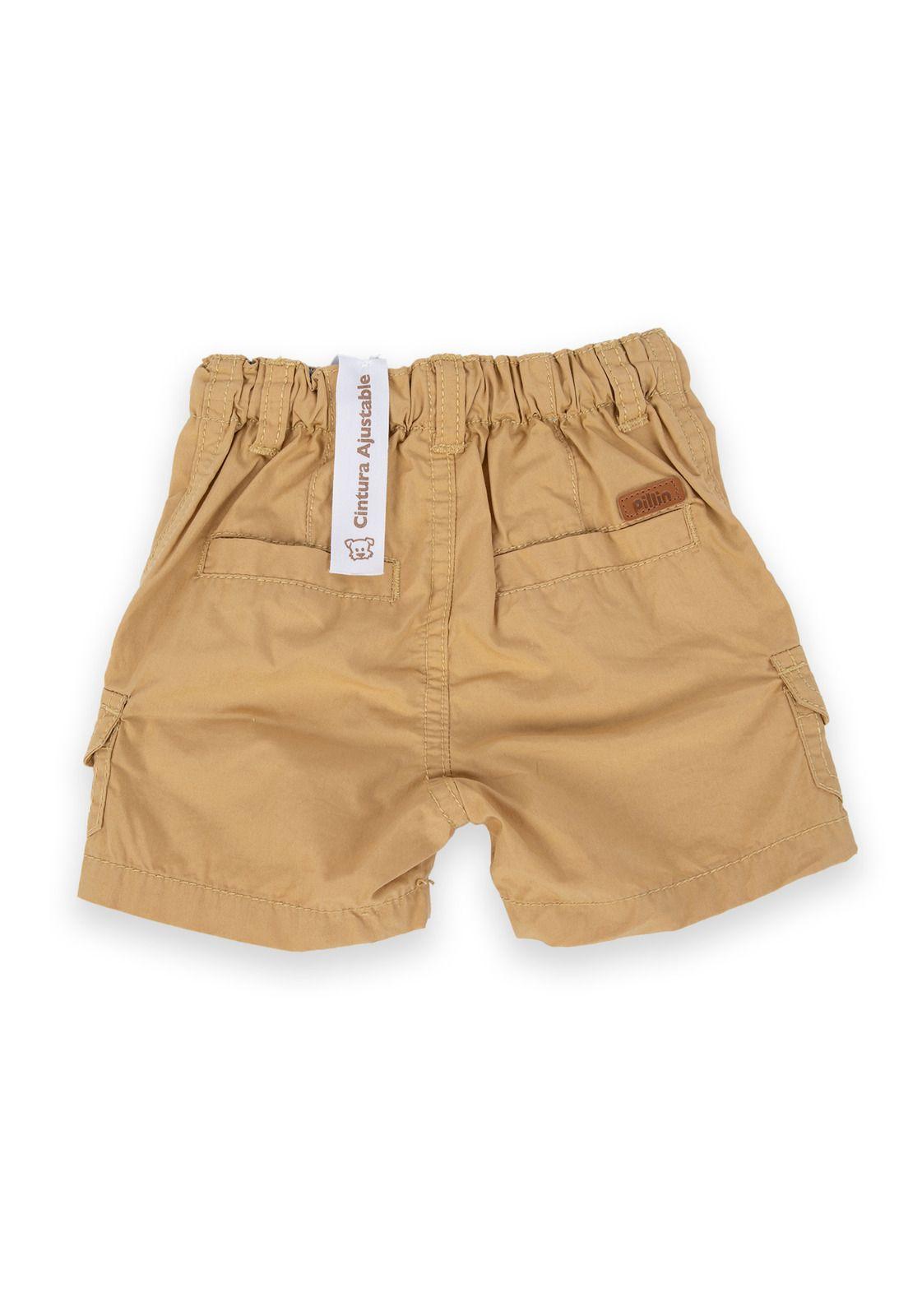 Bermuda Bebé Niño Caqui Pillin (PVA813-24CAQ)-2