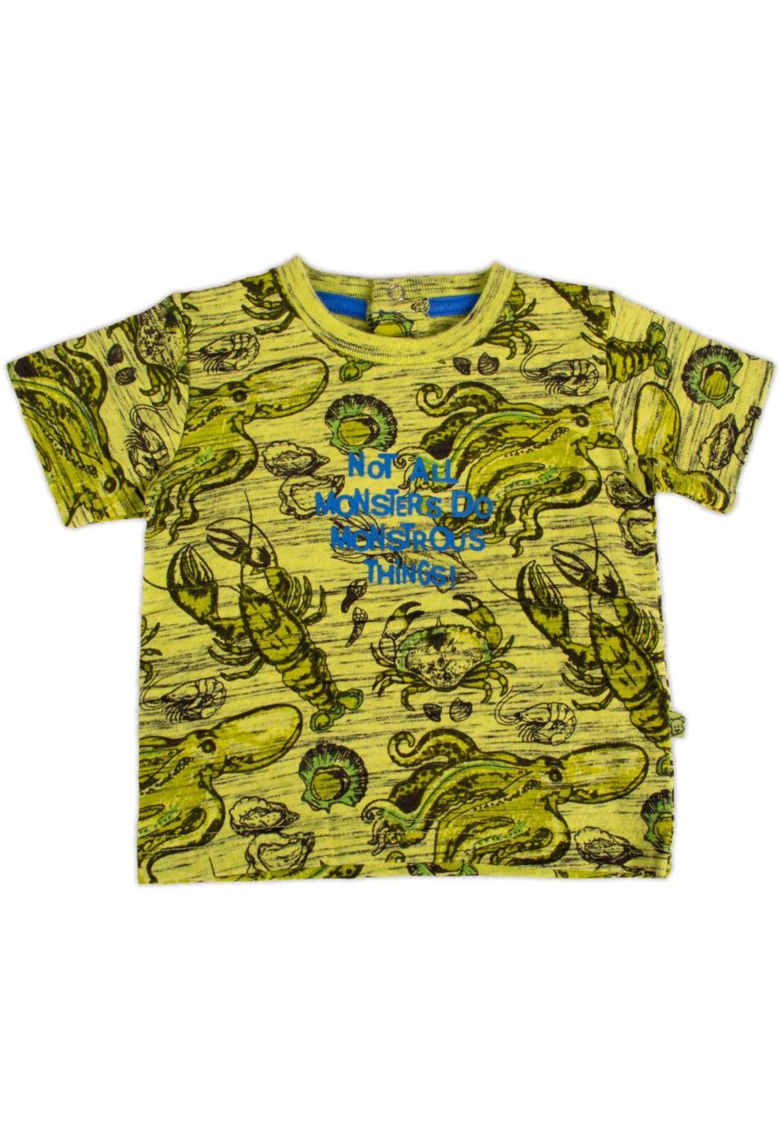Polera Bebe Niño Verde Pillin-0