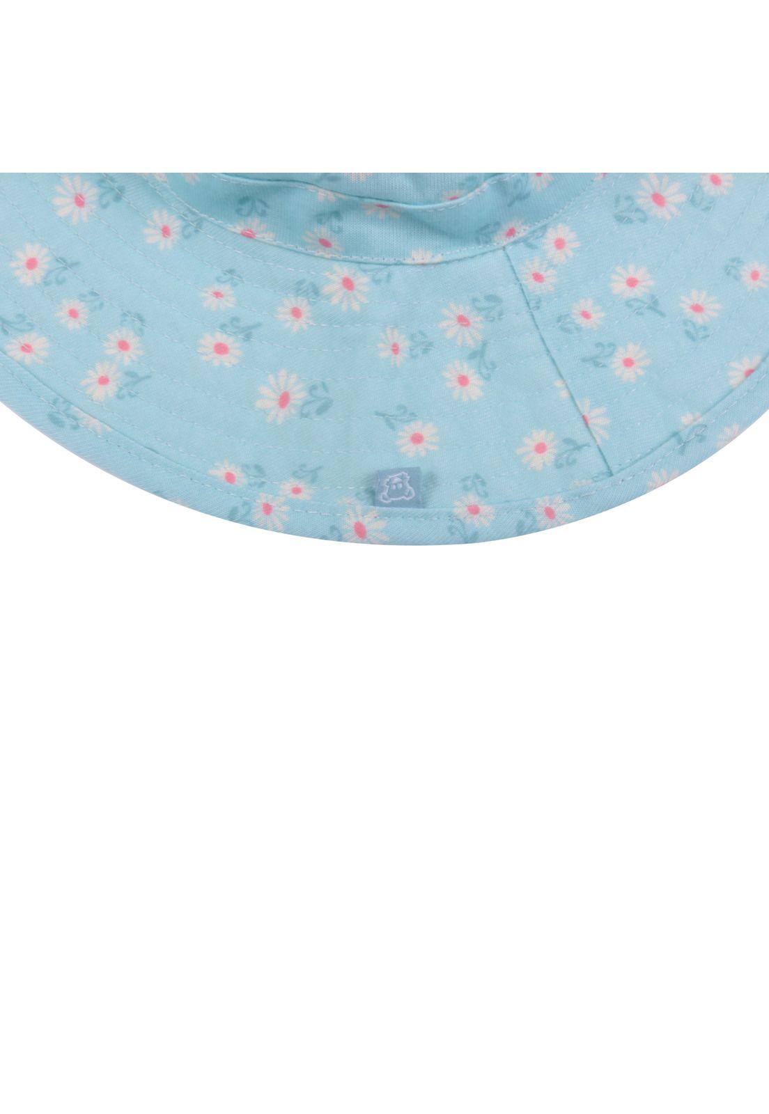 Gorro Bebe Niña Celeste Pillín-3
