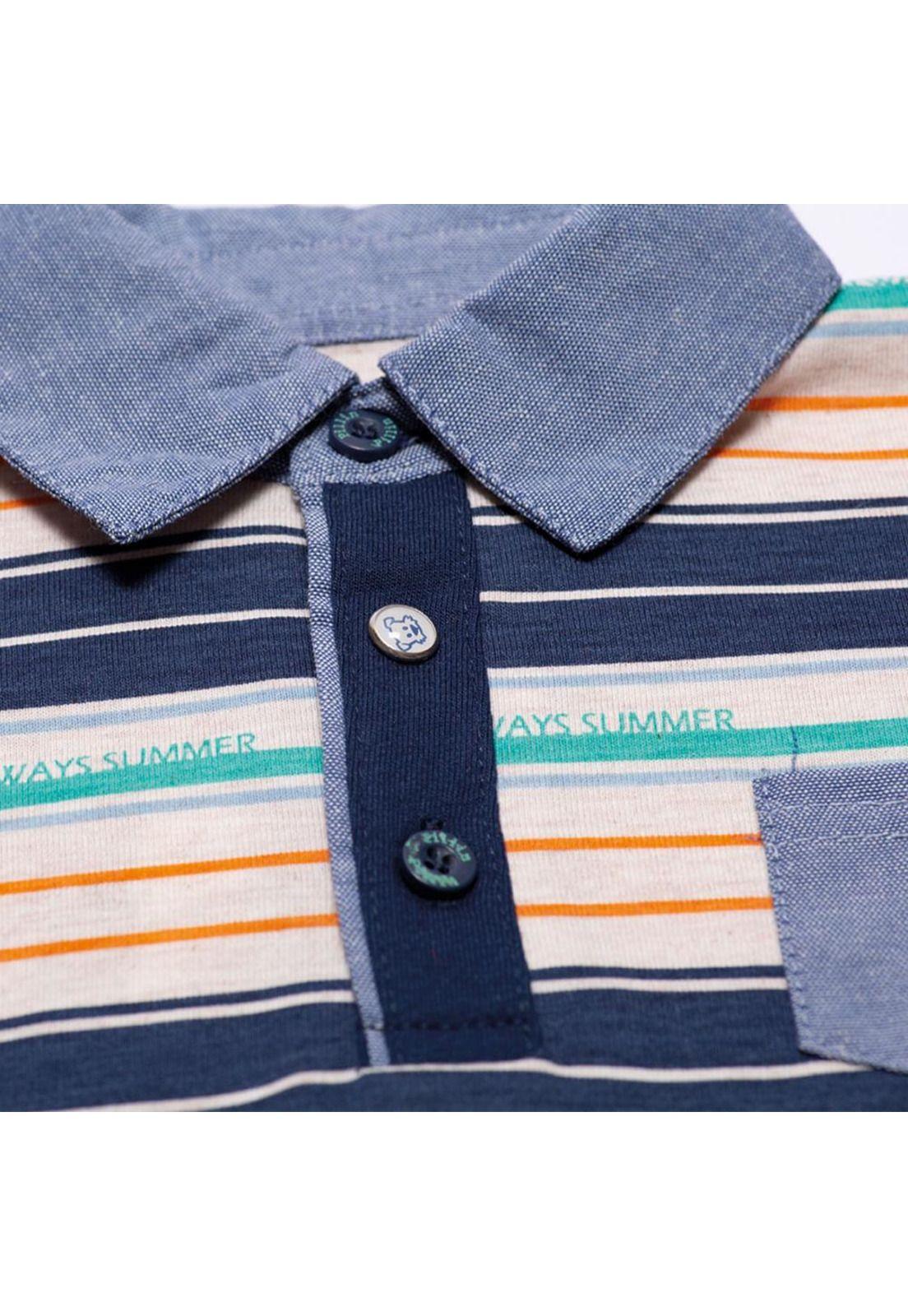 Polera Bebé Niño Azul Pillin-2