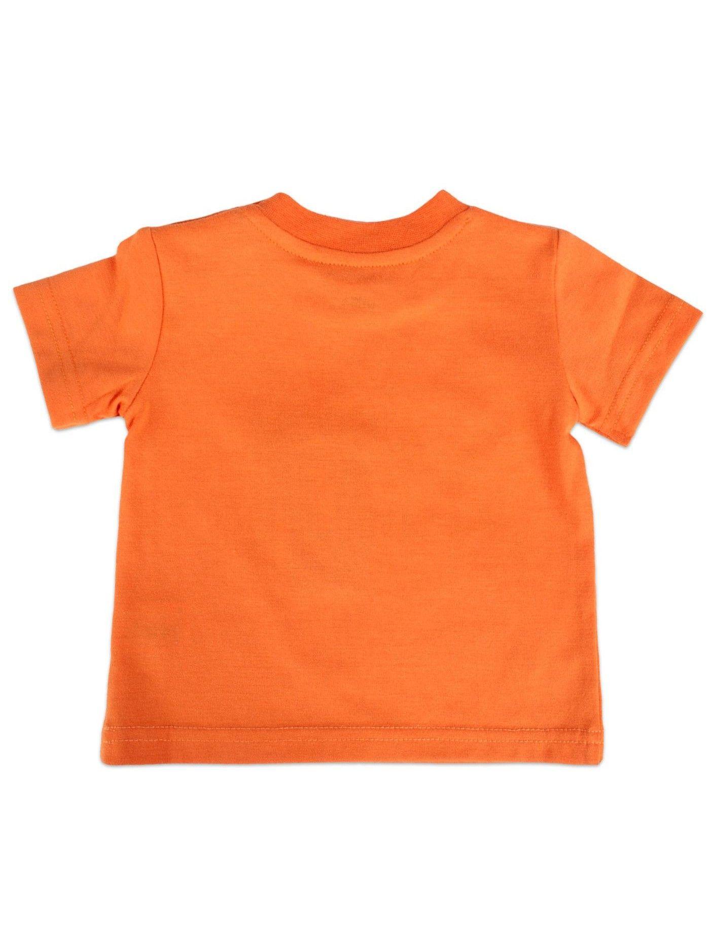 Polera Manga Corta Bebe Niño Naranja Pillin-2