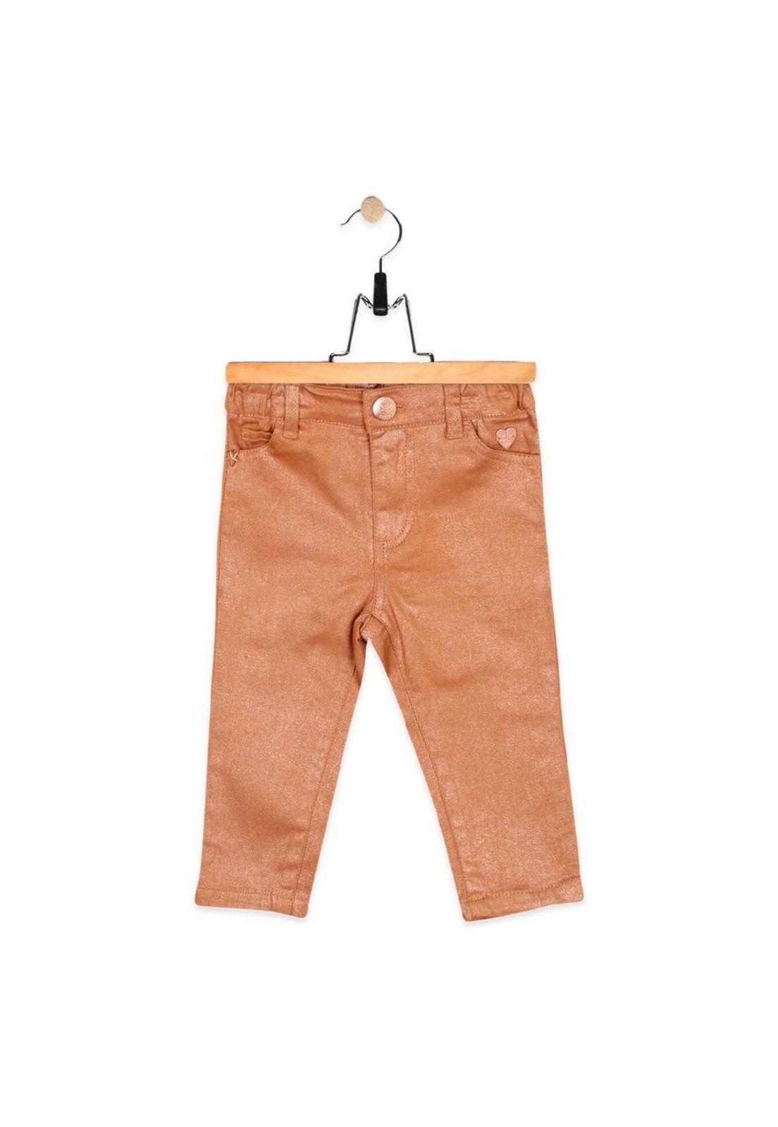 Pantalón Bebe Algodón Invierno Niña Café-0