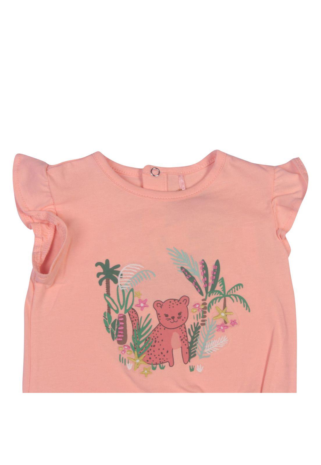 Polera Bebe Niña Naranja Pillin-3