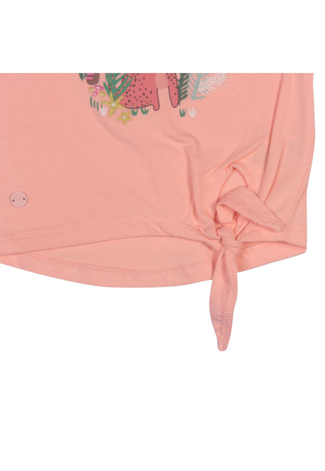 Polera Bebe Niña Naranja Pillin-4