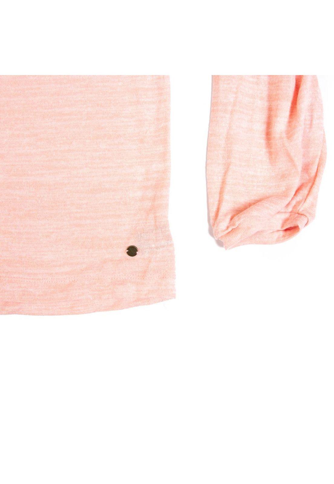 Polera Manga Larga Niña Naranja Pillin-1