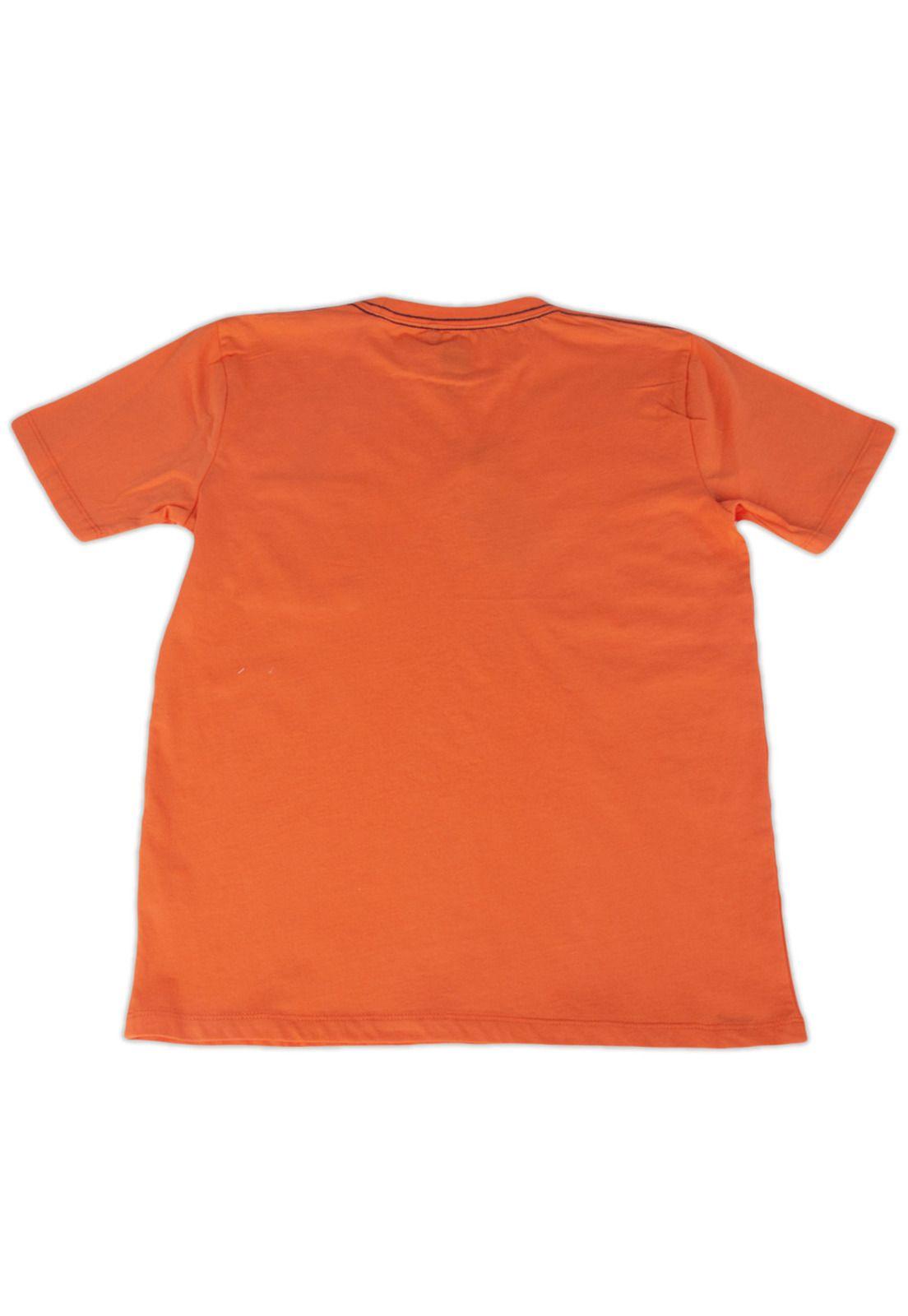 Polera Niño Naranja Pillin-3