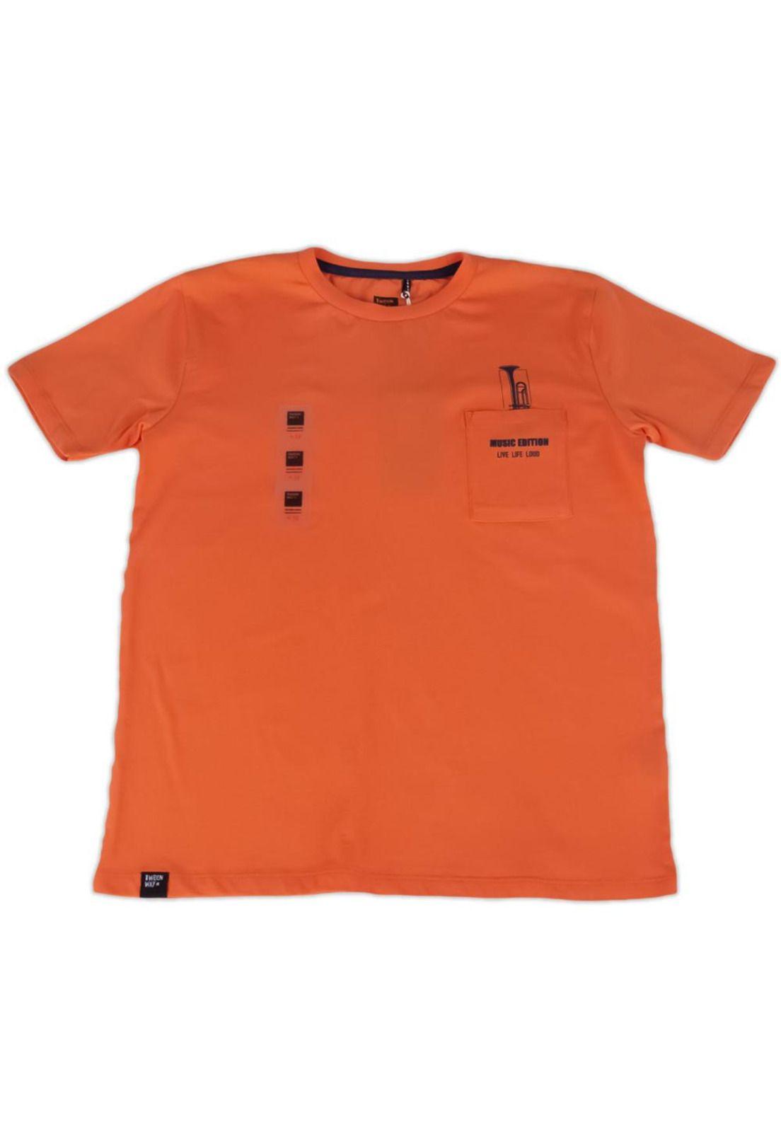 Polera Niño Naranja Pillin-0