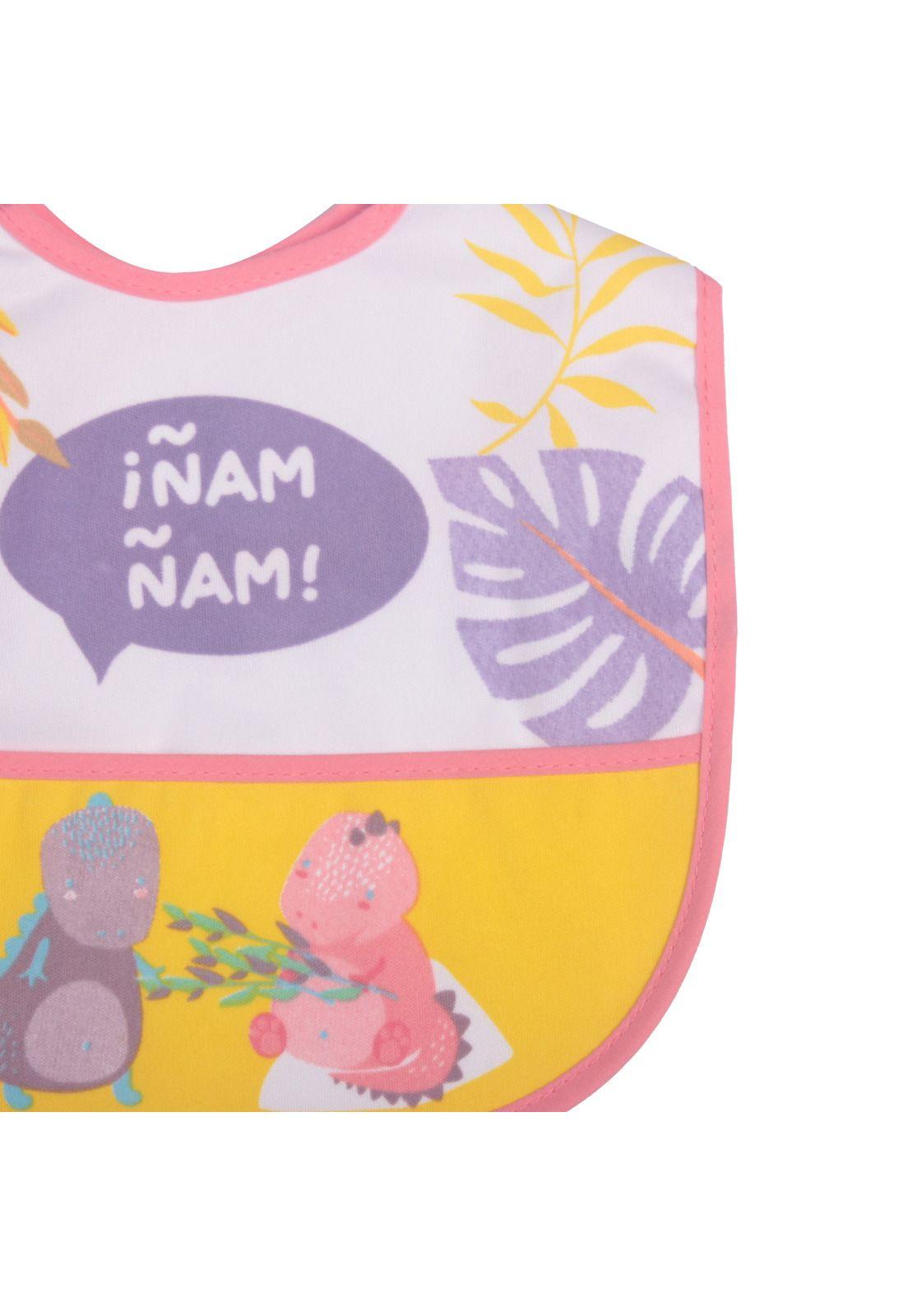  Set 2 Pzas Babero Bebe Niña Multicolor Pillín-2