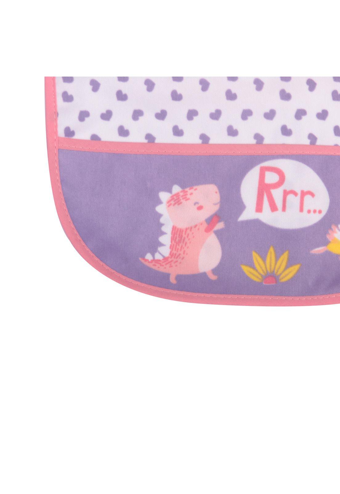 Set 2 Pzas Babero Bebe Niña Multicolor Pillín-3