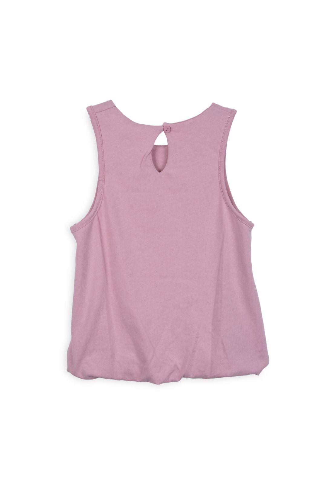 Polera Niña Sin Mangas Palo Rosa Pillin-1