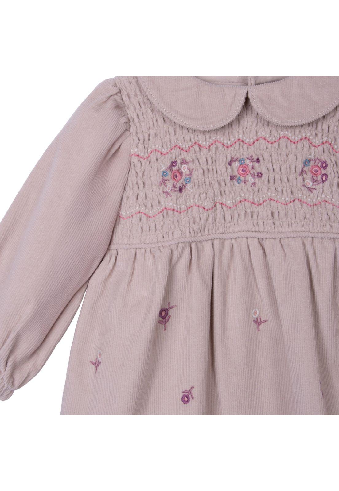 Vestido   Pillin Café Niña (PVD841-26ARE)-2