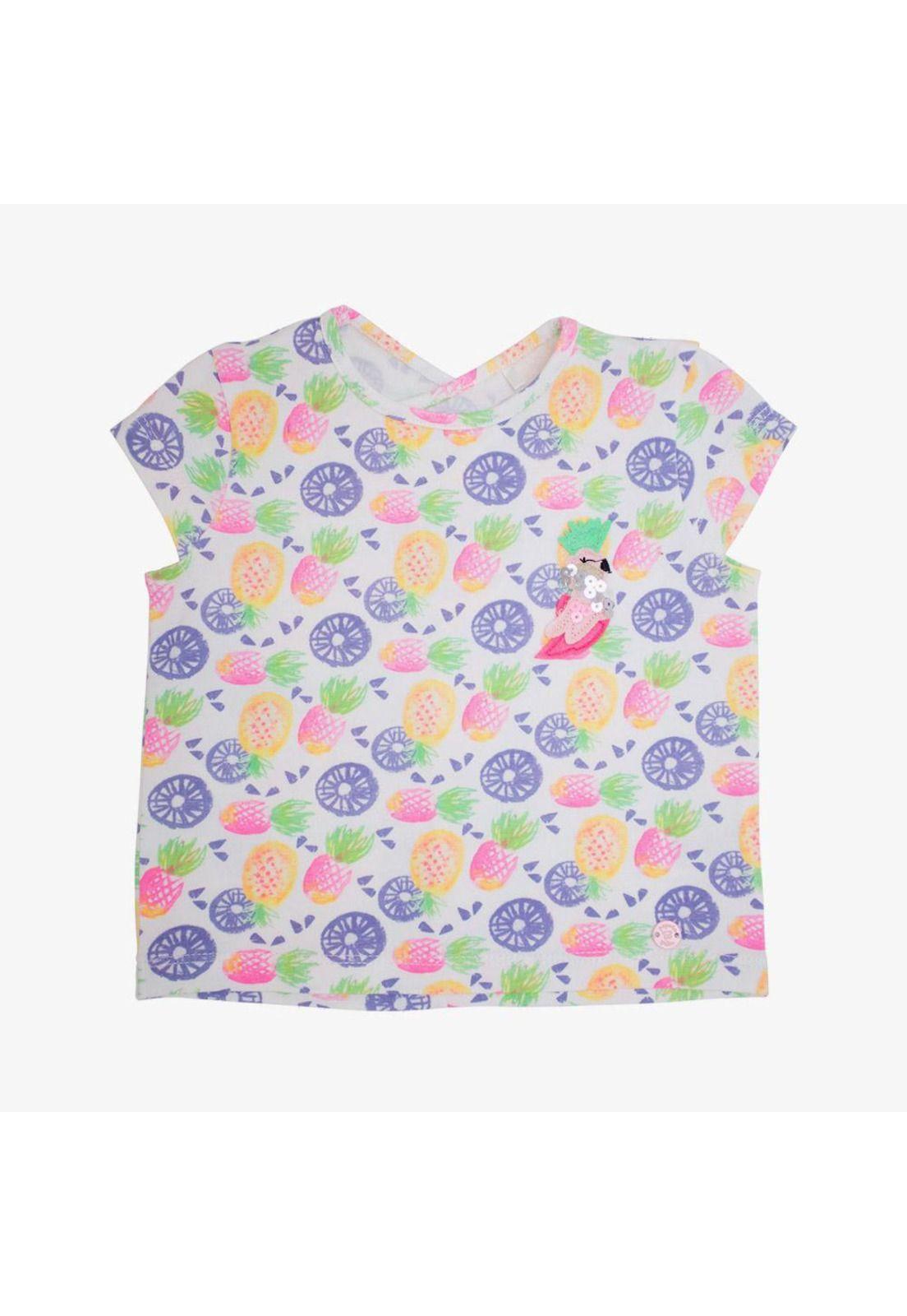 Polera Bebe Algodón Verano Niña Blanco-0