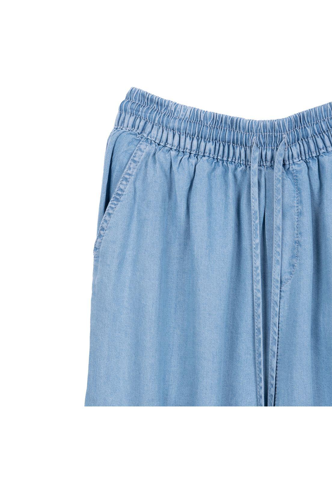 Pantalón Niña Cargo Celeste Pillin-2