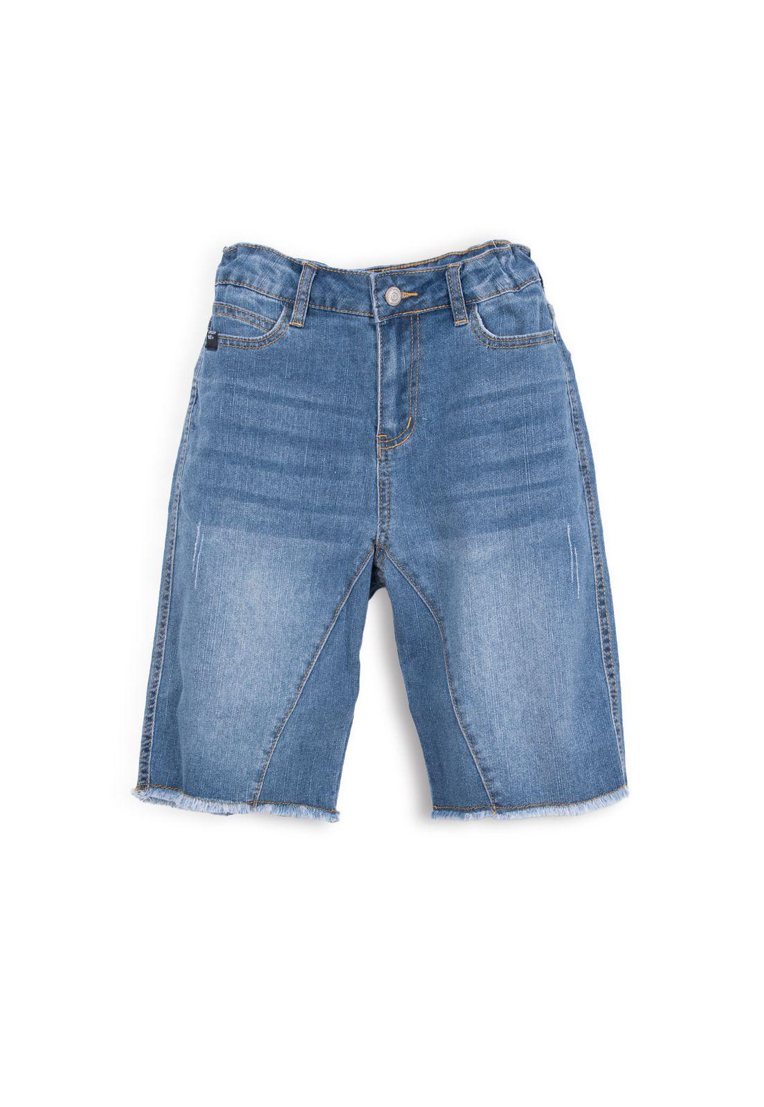 Bermuda Niño Baggy Azul Pillin-0