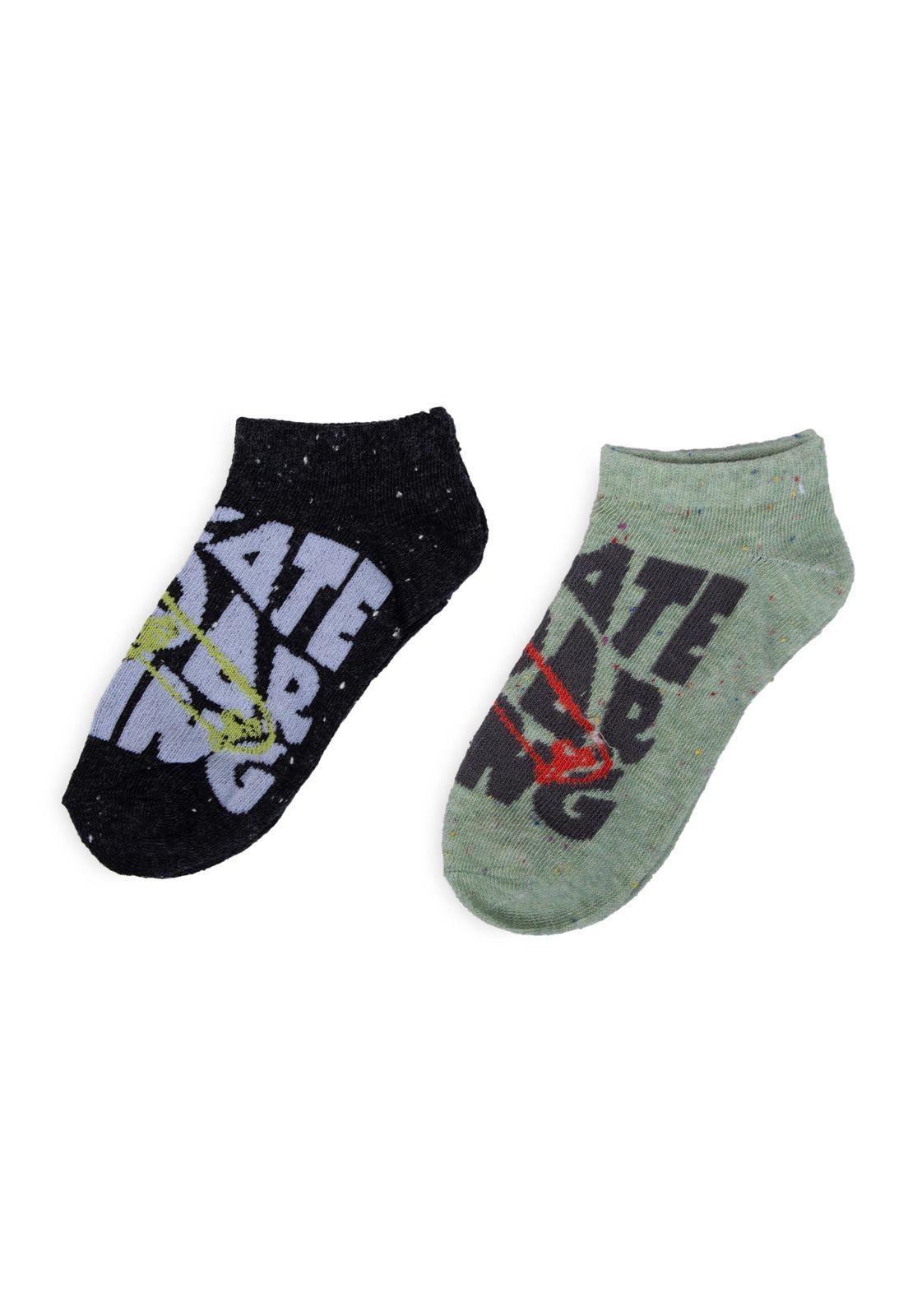 Pack de 2 Calcetines Niño Algodón Diseño Skate Surtido Pillin-0