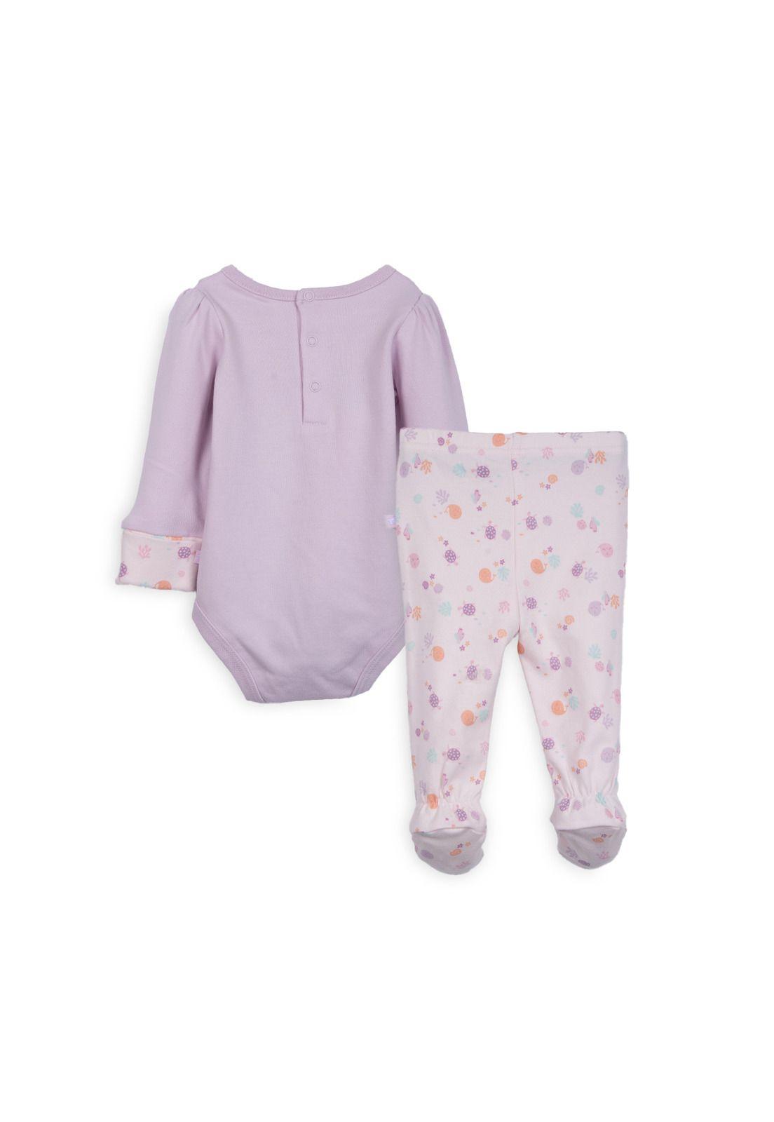 Set 3 Piezas Recién Nacido Niña Algodón Diseño Mar Surtido Pillin-1