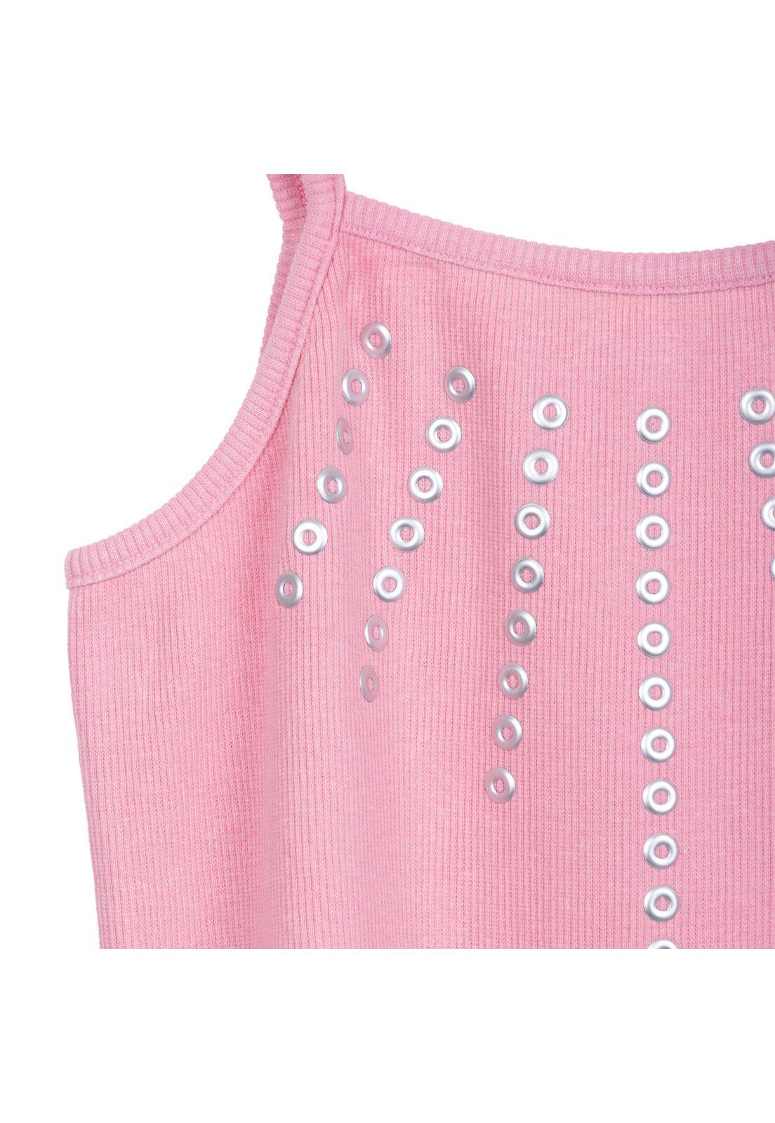 Polera Niña Sin Mangas Rosado Pillin-2