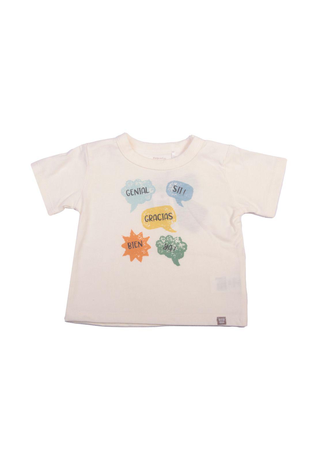 Polera Bebe Niño Blanco Pillin-1