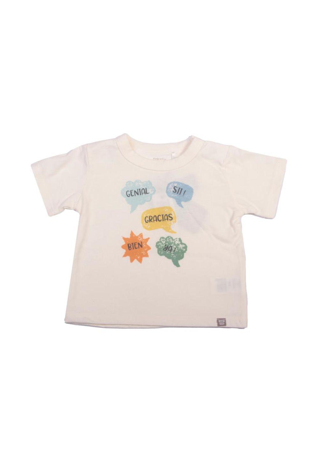 Polera Bebe Niño Blanco Pillin-0