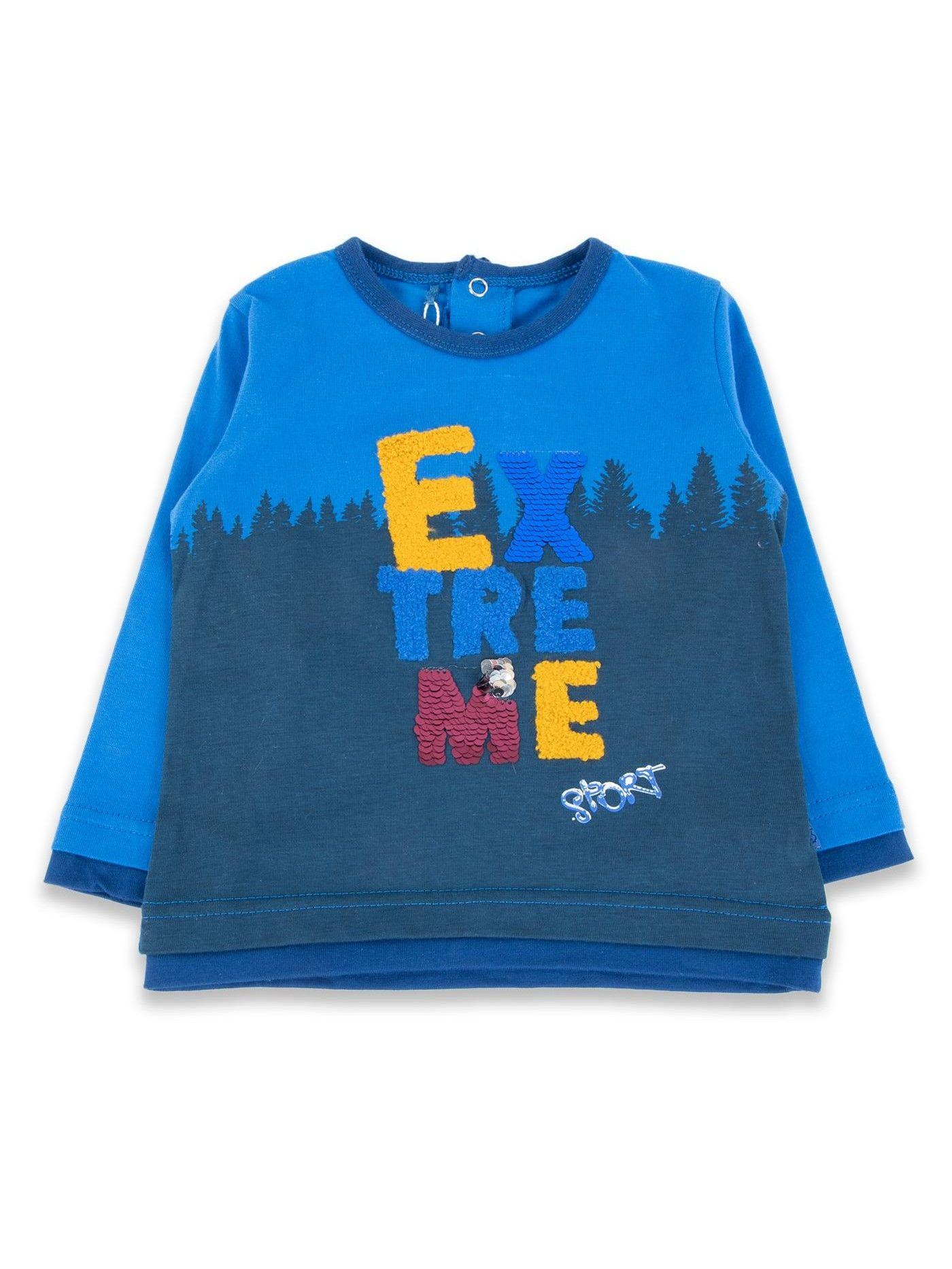Polera Bebé Niño Azul eléctrico Pillin-0