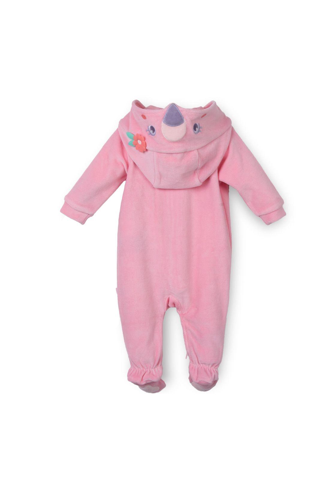 Osito Dizfraz de Plush Recién Nacido Niña Rosado Oscuro Pillin-1