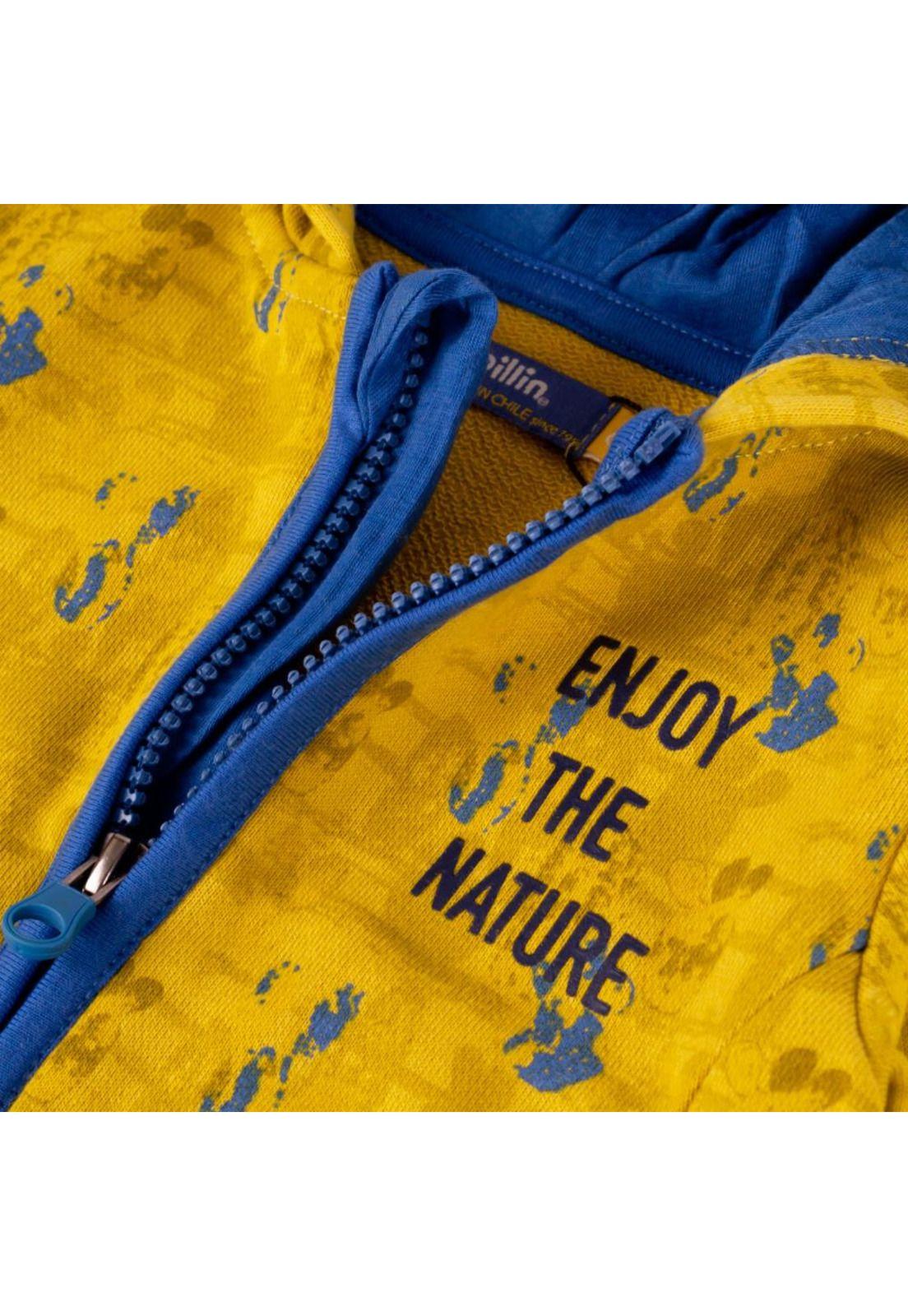 Conjunto Buzo Bebe Niño Amarillo Pillin-3