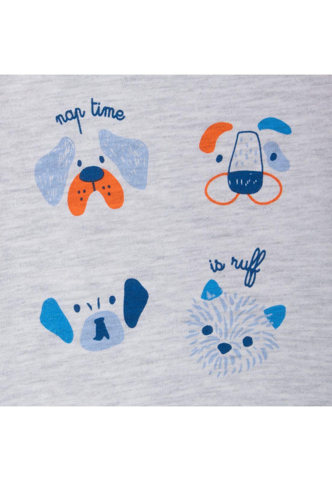 Pijama Bebé Niño Manga Corta Naranjo Pillin-2