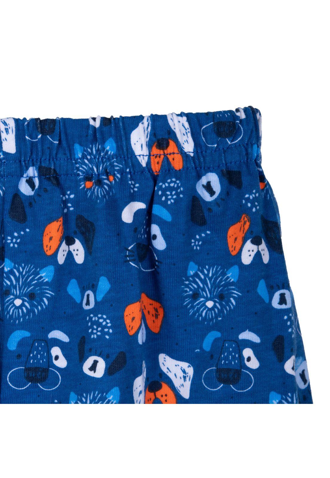 Pijama Bebé Niño Manga Corta Naranjo Pillin-4