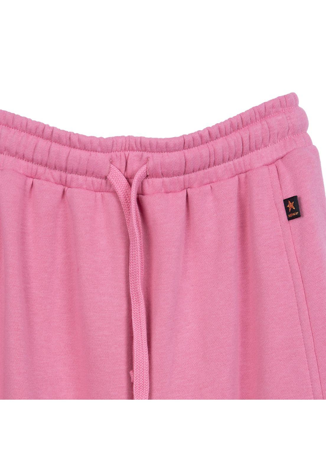 Pantalón Buzo Niña Rosado Oscuro Pillin-2