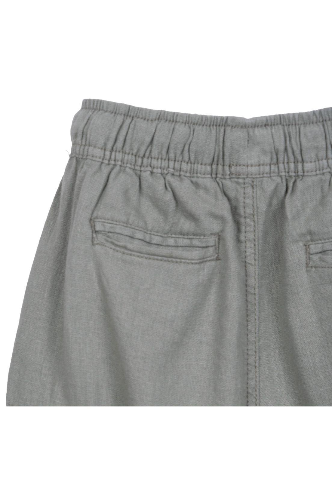 Bermuda Niño Cargo Cintura Ajustable Verde Pillin-3
