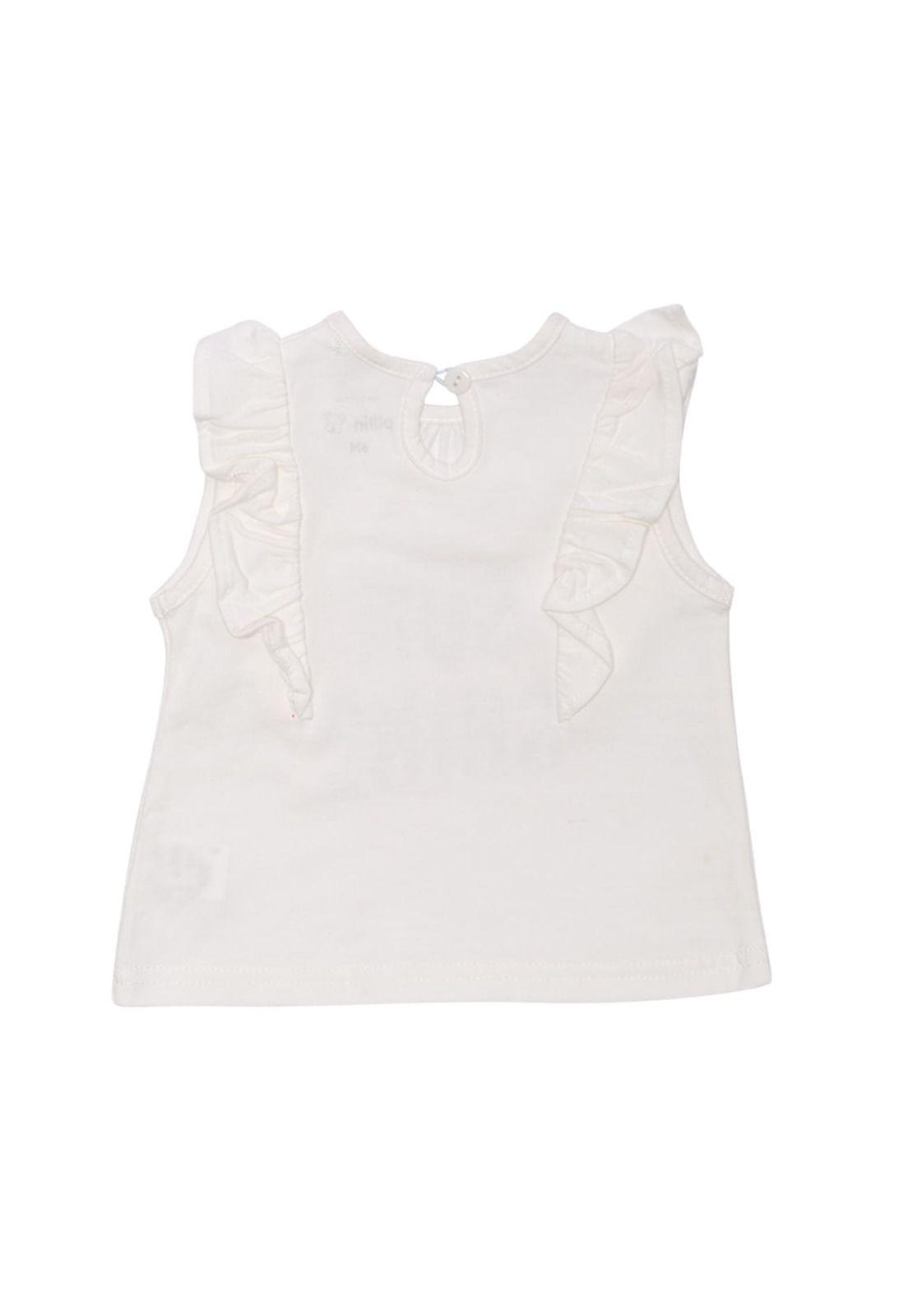 Polera Manga Corta Bebe Niña Crudo Pillin-2