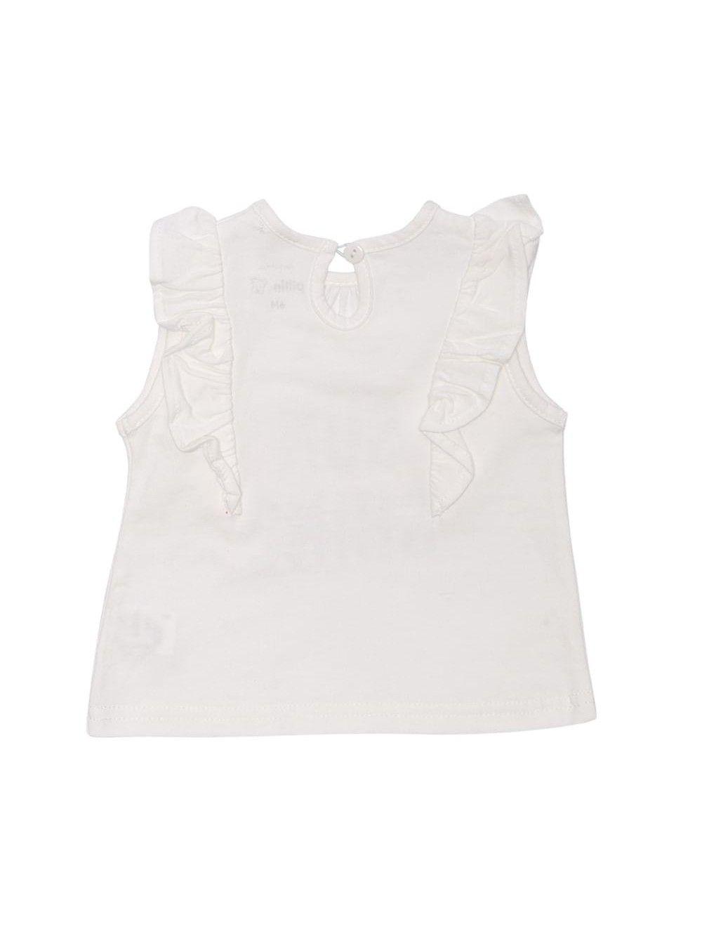 Polera Manga Corta Bebe Niña Crudo Pillin-1