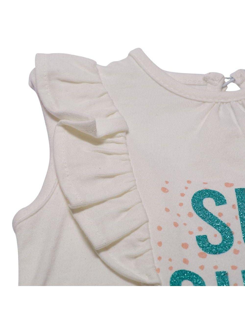Polera Manga Corta Bebe Niña Crudo Pillin-2