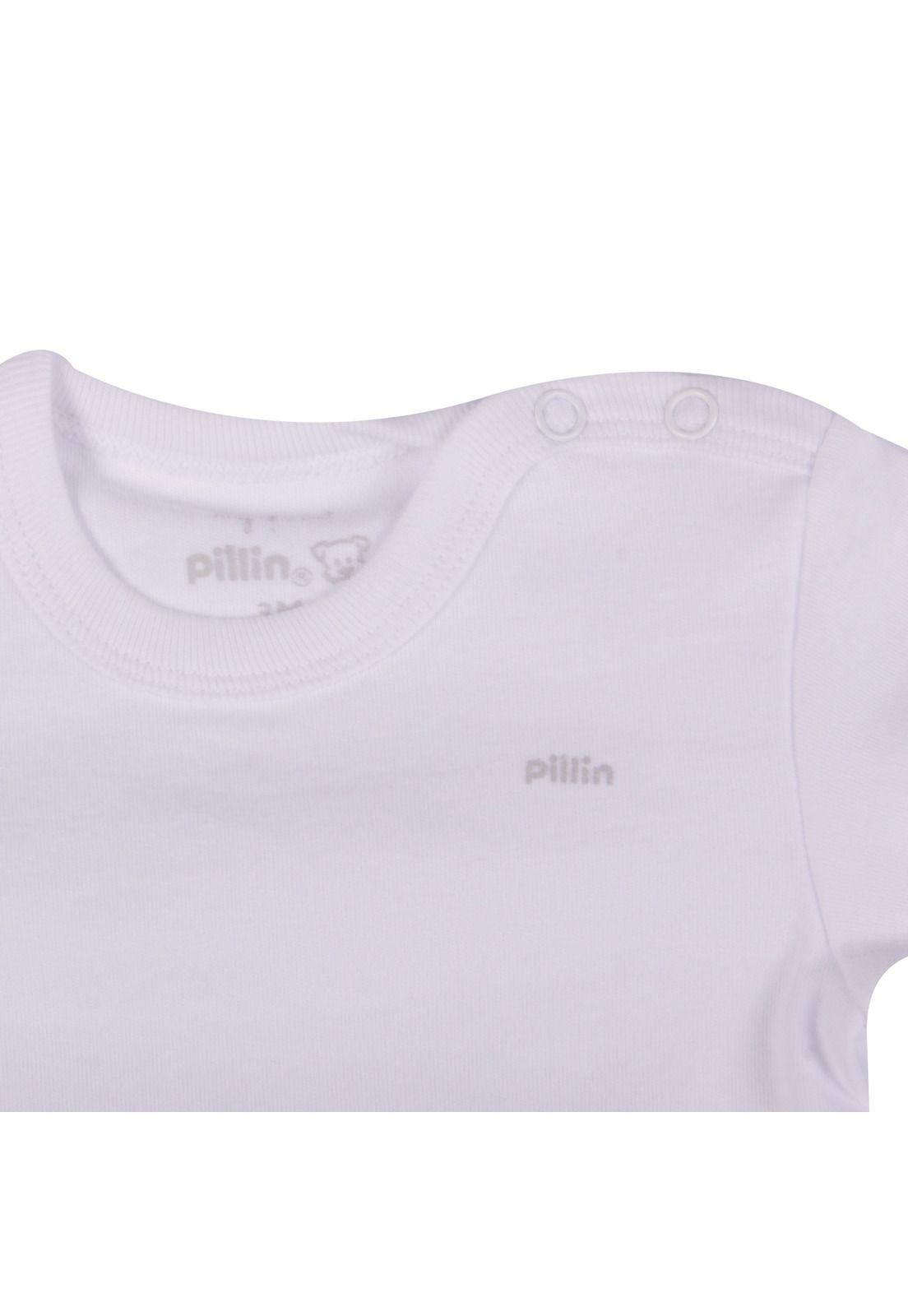 Set 2 Pzas Camiseta Bebé Unisex Blanco Pillin-3