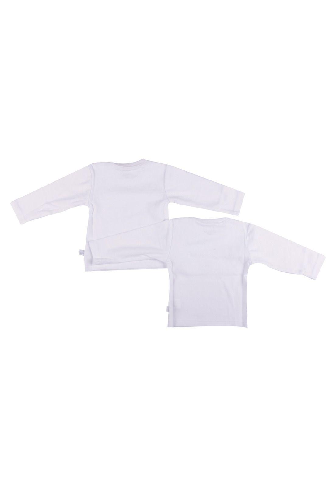 Set 2 Pzas Camiseta Bebé Unisex Blanco Pillin-4