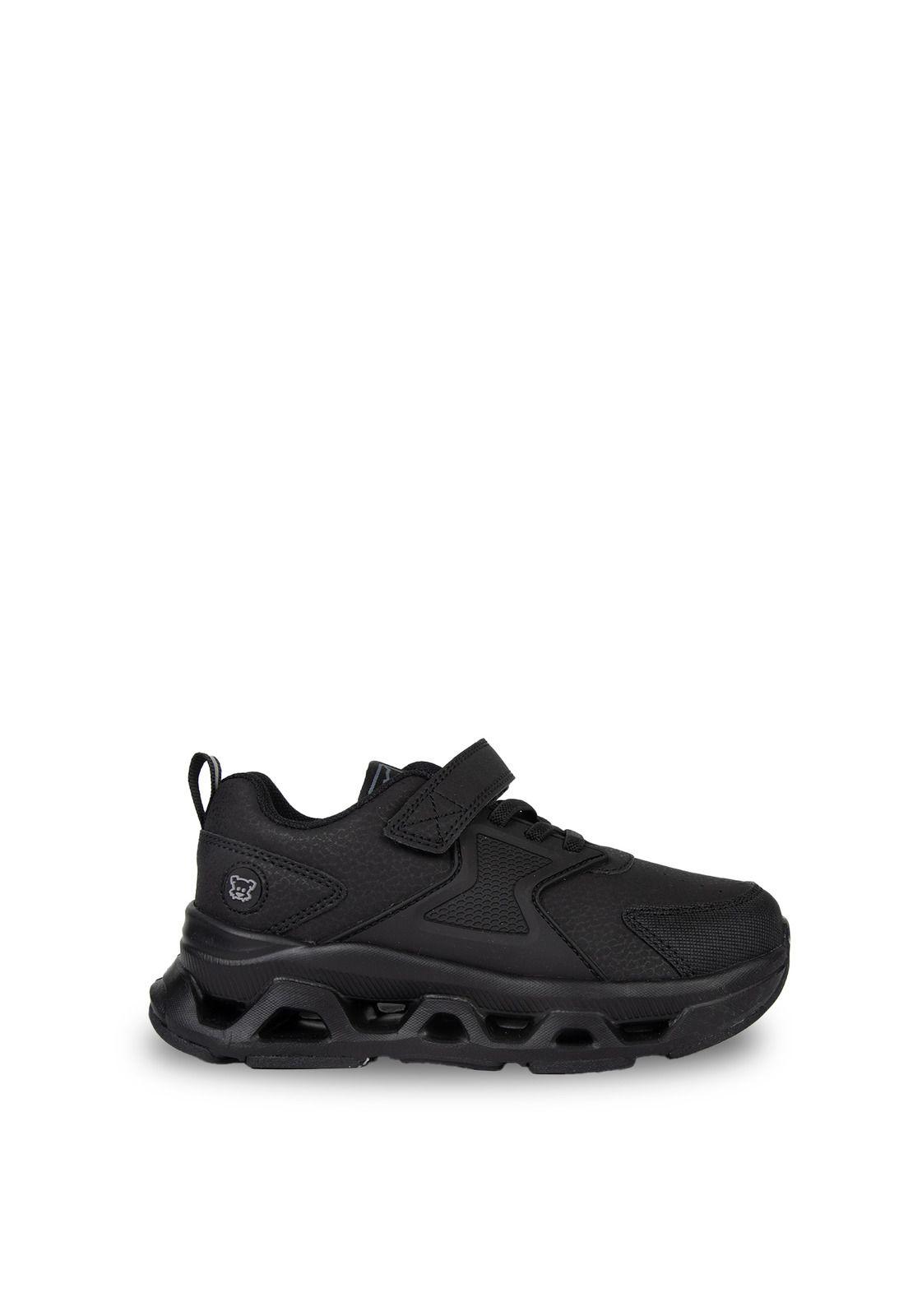 Zapatilla Escolar Unisex Deportiva Velcro Ajustable Negro Pillin-1