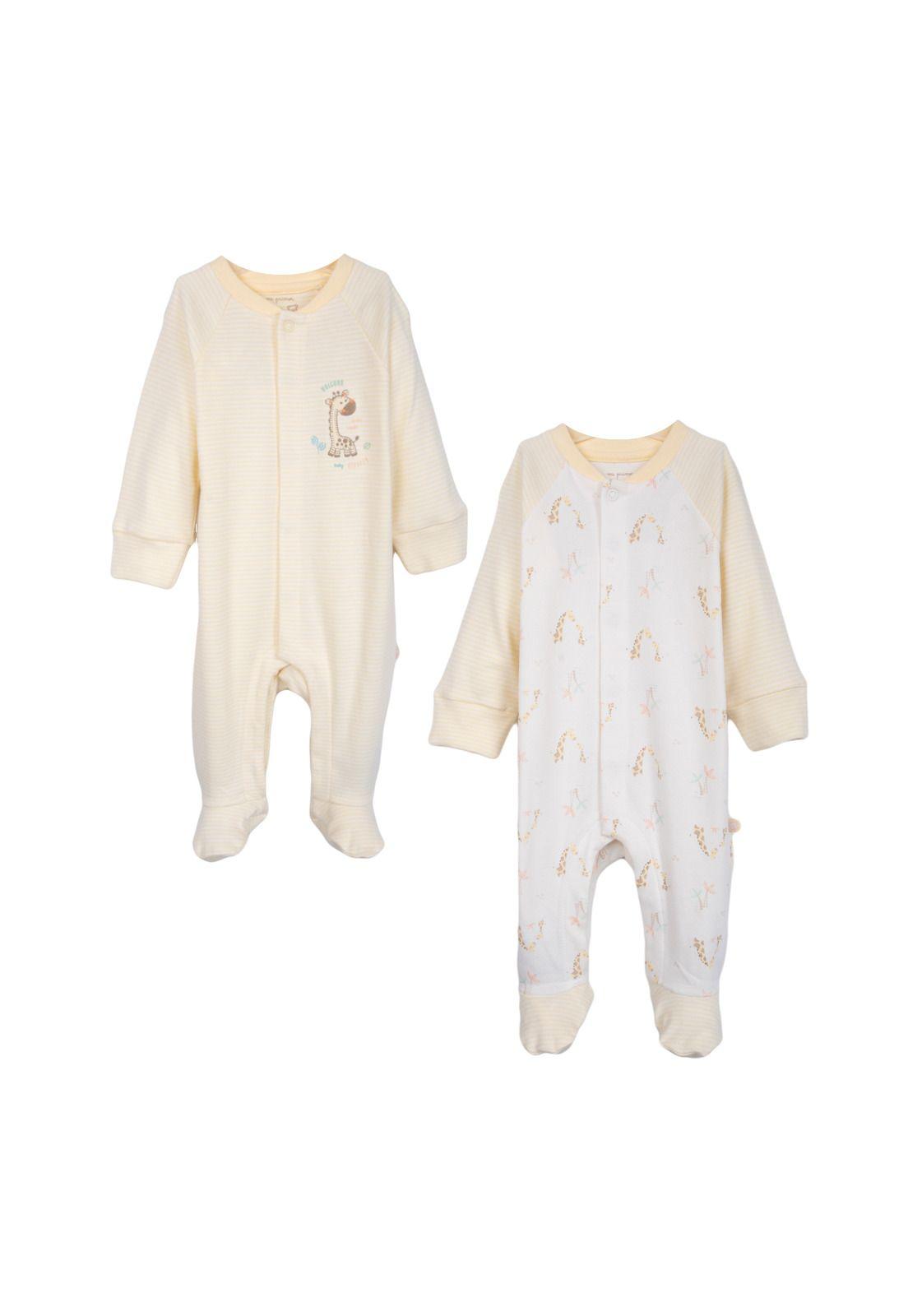 Pack 2 Ositos Recién Nacido Unisex 100% Algodón Amarillo Pillin-0