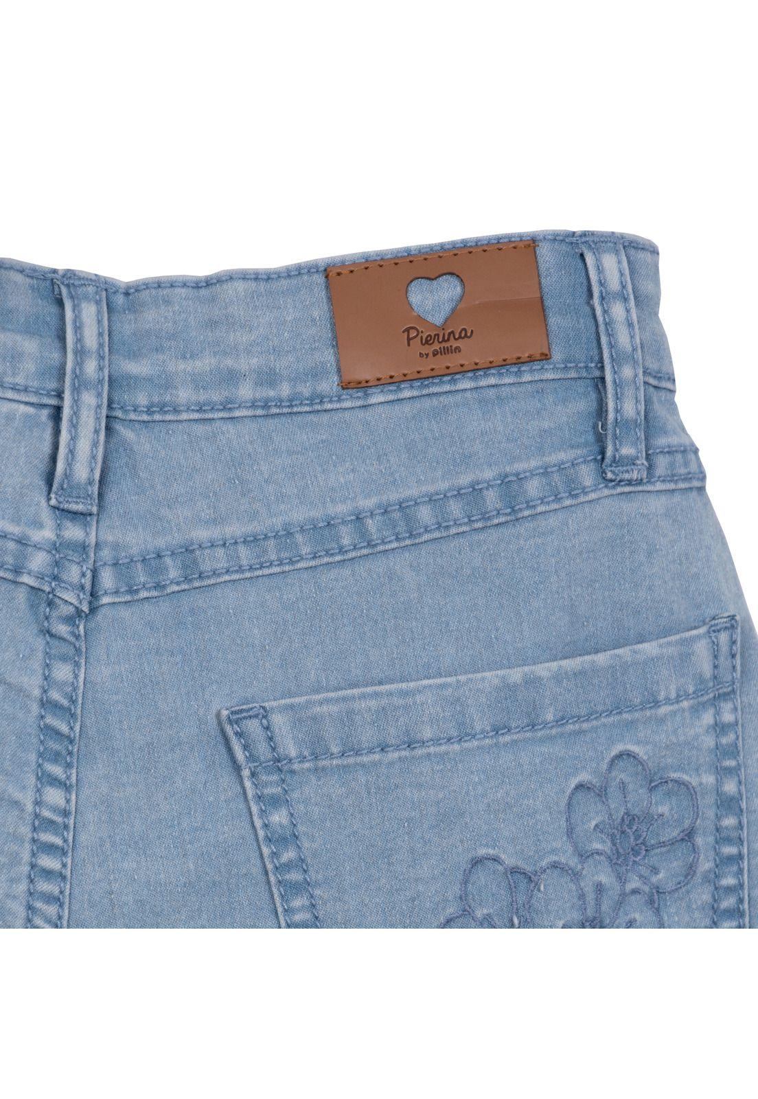 Short Niña Cintura Ajustable Bordado Jeans Pillin-3