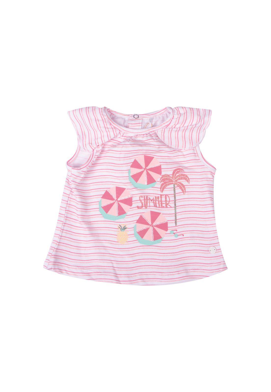 Polera Bebe Niña Blanco Pillin-1