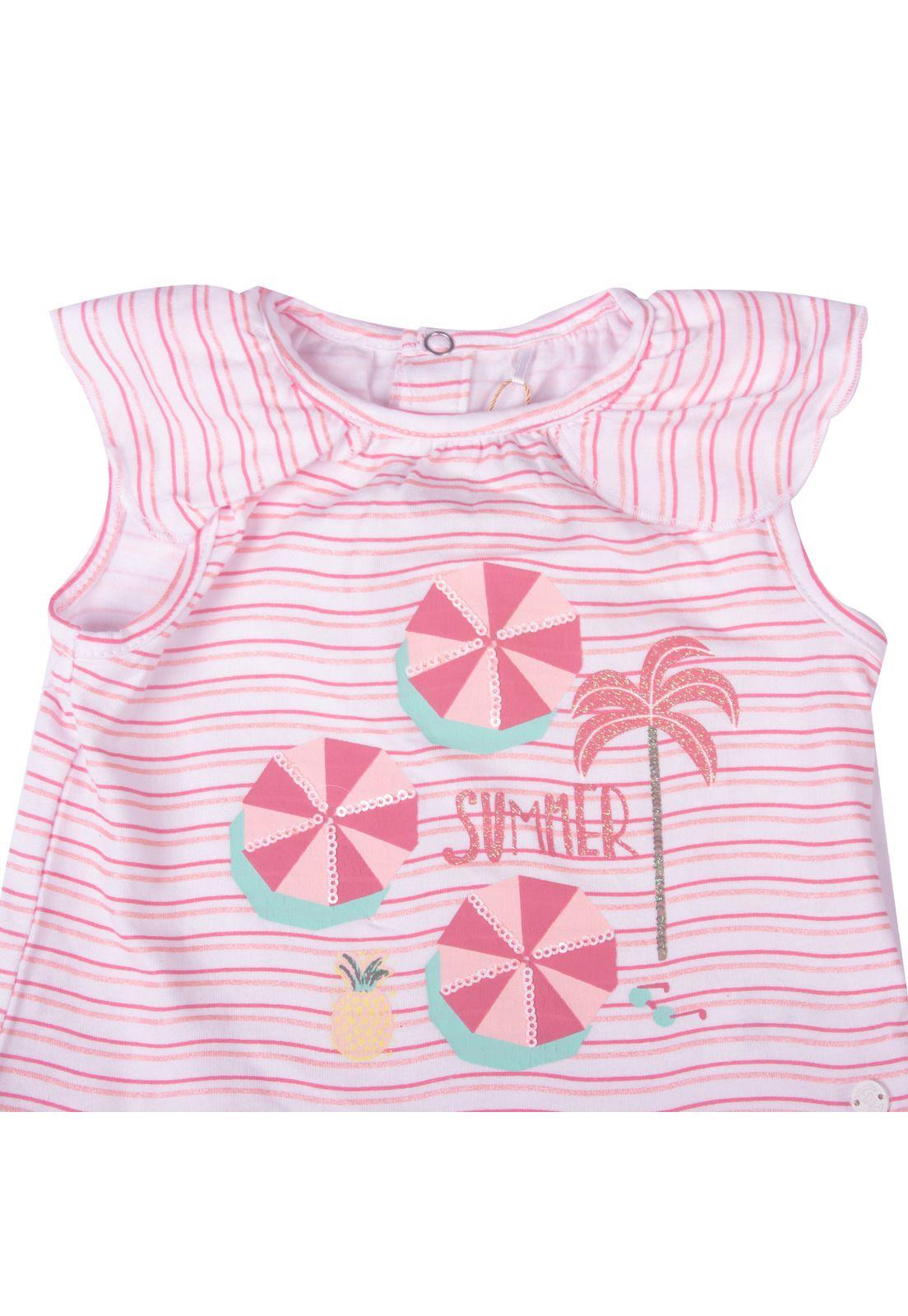 Polera Bebe Niña Blanco Pillin-3