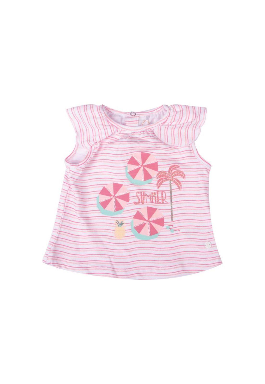 Polera Bebe Niña Blanco Pillin-0