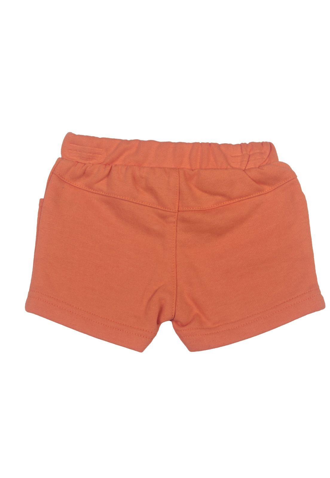 Short Bebe Niña Naranja Pillin-2