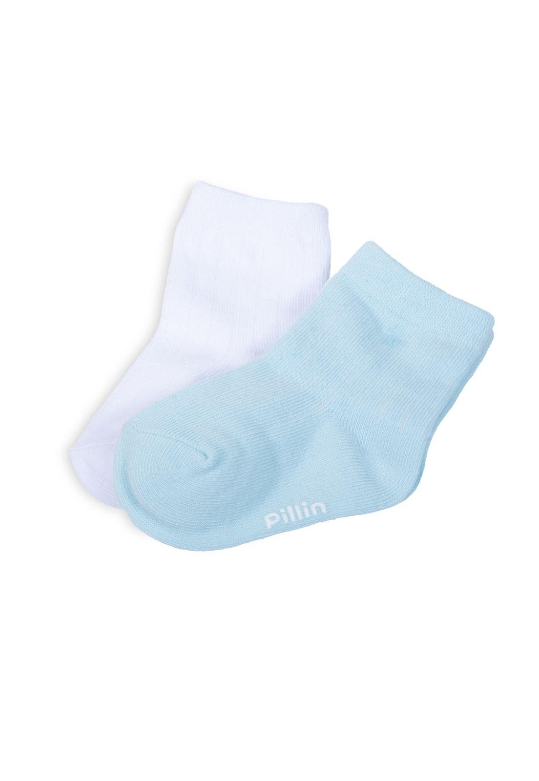 Pack de 2 Calcetines Bebé Niño Algodón Lisos Surtido Pillin-1