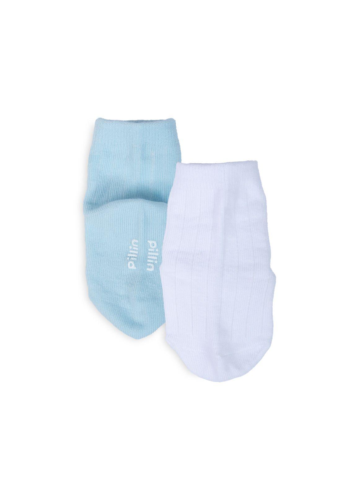 Pack de 2 Calcetines Bebé Niño Algodón Lisos Surtido Pillin-2