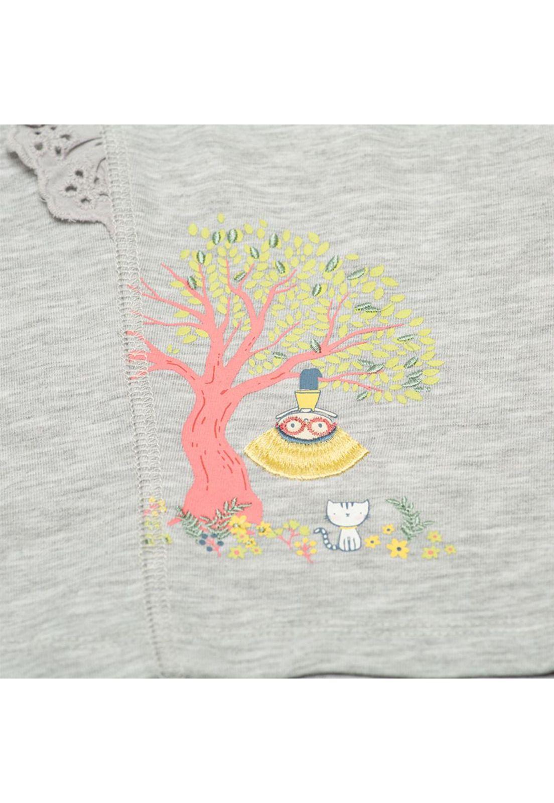 Polera Bebé Niña Gris Claro Pillin-1