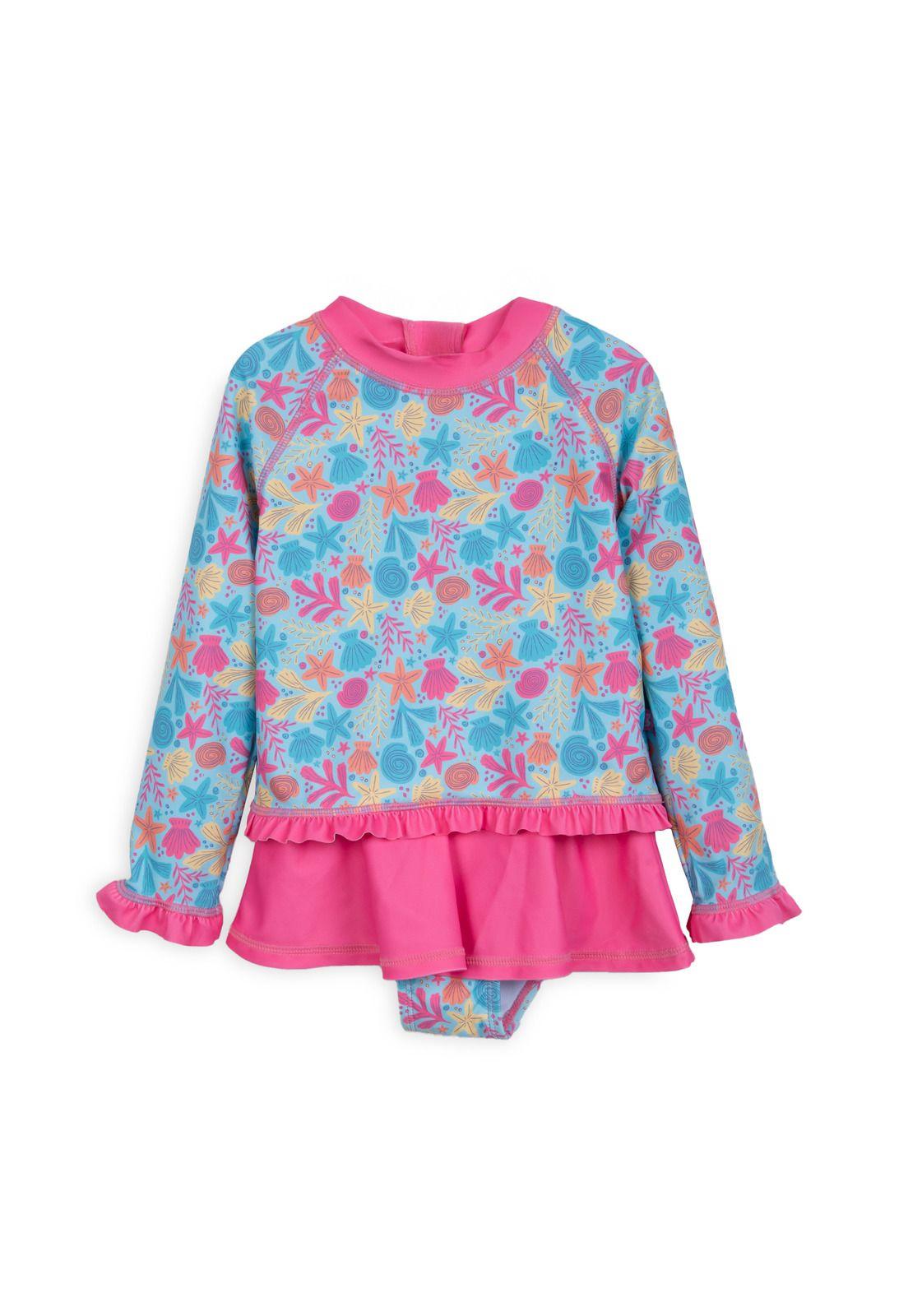 Traje de Baño Bebé Niña 2 Piezas Protección UV Fucsia Pillin-0