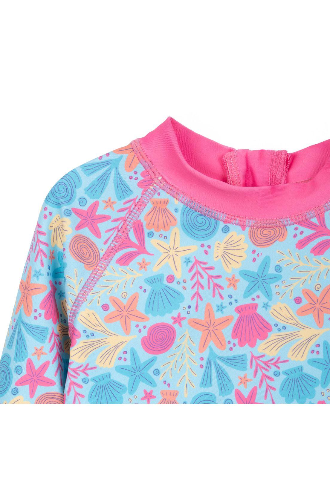 Traje de Baño Bebé Niña 2 Piezas Protección UV Fucsia Pillin-3