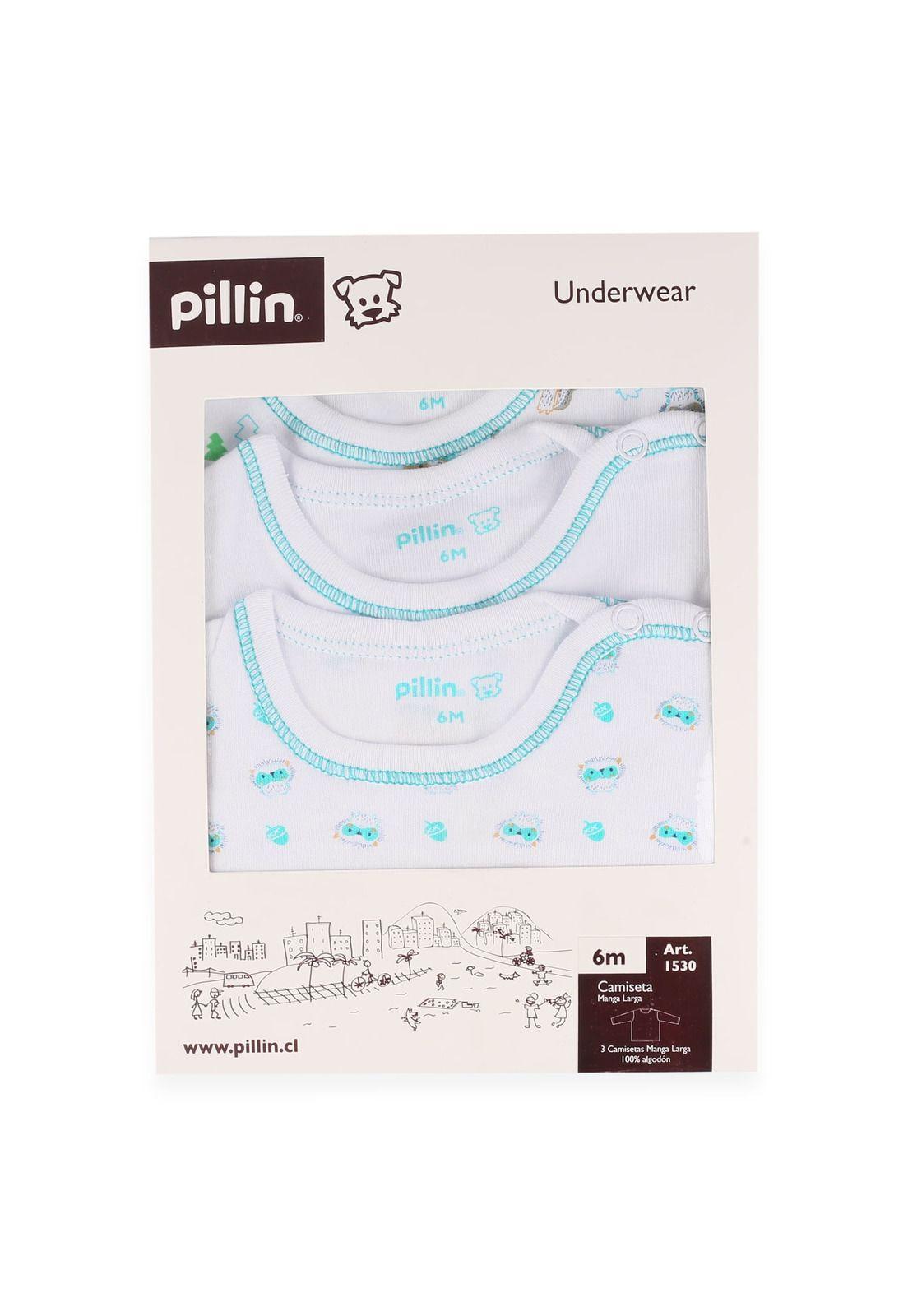 Camiseta 3 Pzas Niño Multicolor Pillin-2